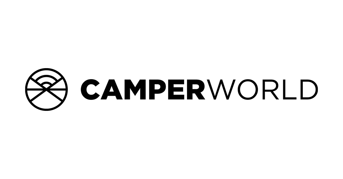 Logotipo de Camper World en negro sobre blanco