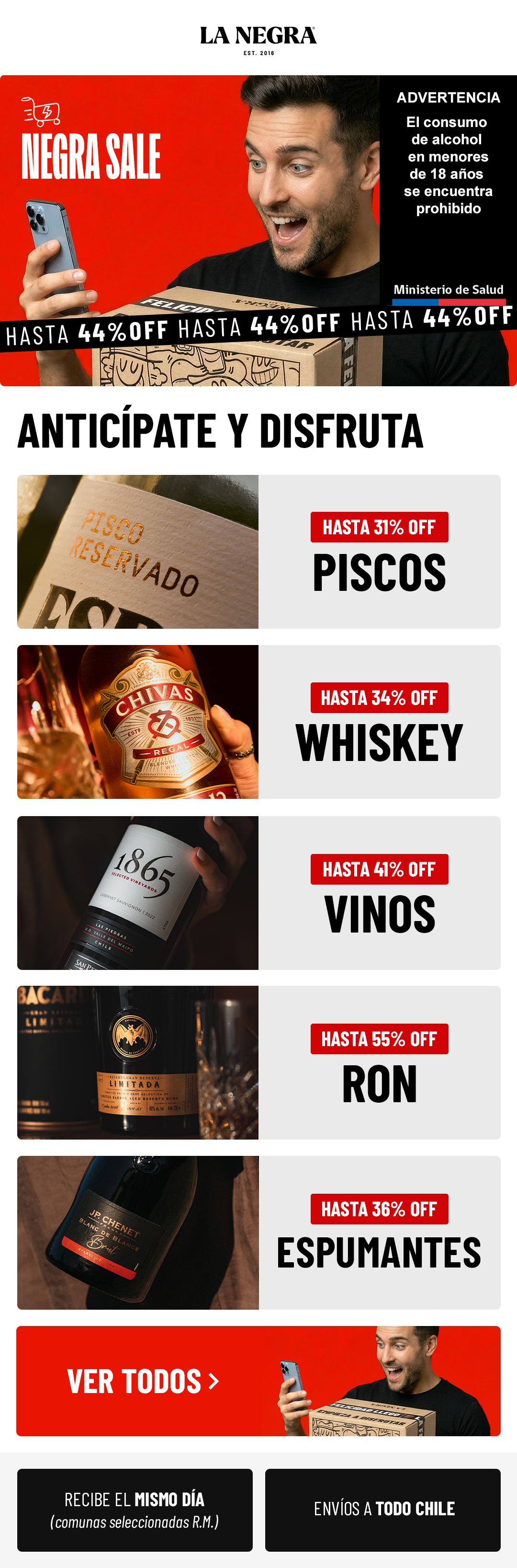 Segundo mailing de campaña de La Negra, pieza completa